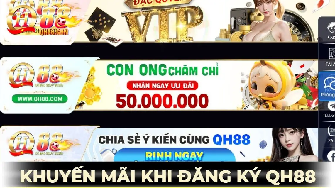 Khuyến mãi khi đăng ký qh88