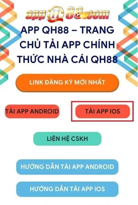 Bước 1 tải app qh88 cho ios