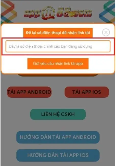 Bước 2 tải app qh88 cho ios