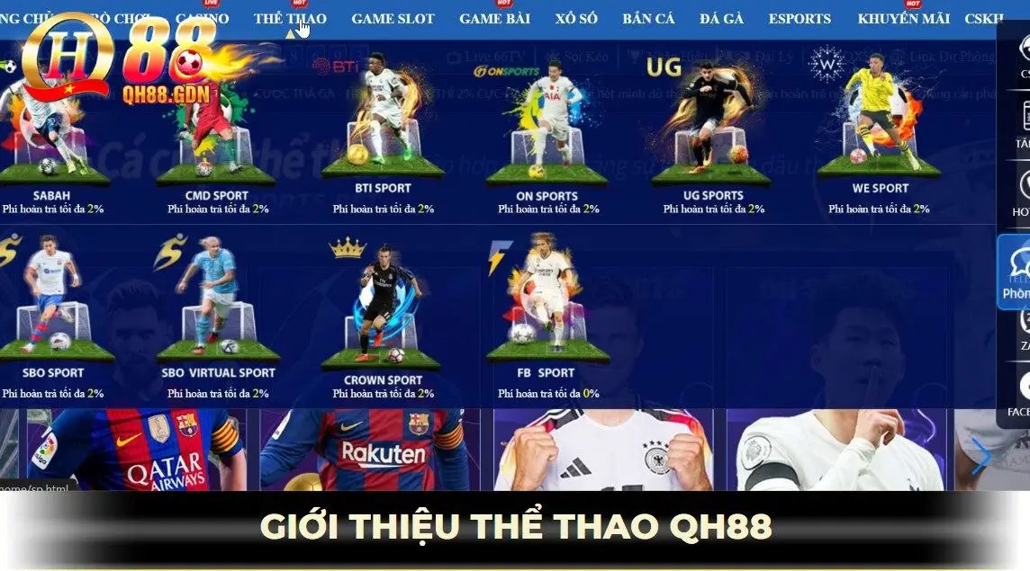 giới thiệu thể thao qh88